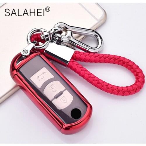 New TPU+PC Car Key Case Holder Covers Protective Shell For Mazda 2 3 6 Axela Atenza CX5 CX7 CX9 MX5 Remote Interior Accessories