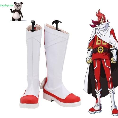 One Piece Vinsmoke Ichiji Red White Shoes Cosplay Long Boots Leather Custom Made For Party Christmas Halloween