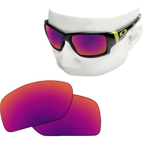 OOWLIT Polarized Replacement Lenses of Purple Red Mirror for-Oakley Big Taco OO9173 Sunglasses