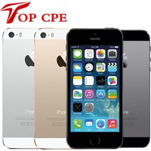 Original Apple iPhone 5S Unlocked 16GB/32GB/64GB ROM 1GB RAM iCloud IOS WIFI Fingerprint Dual Core iPhone5S Cell Mobile Phone
