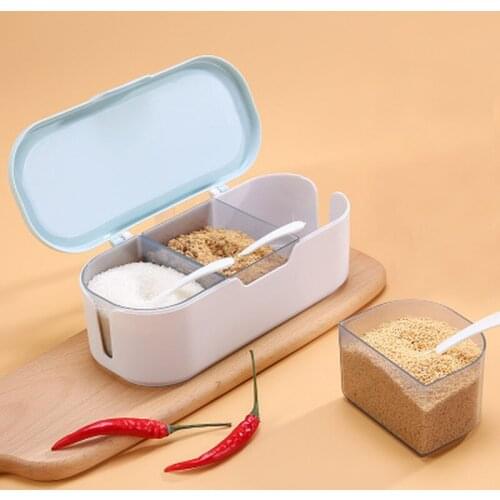 PP material household kitchen seasoning box, waterproof and oil-proof, creative and simple plastic box