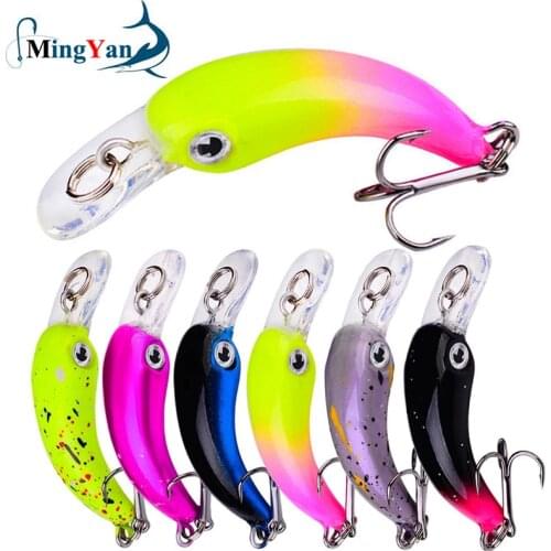 1pcs 1.5g/4.1cm Fishing Lure Trout Mini Crankbait Wobbler Fishing Tackle Freshwater Minnow Crank Artificial Hard Bait
