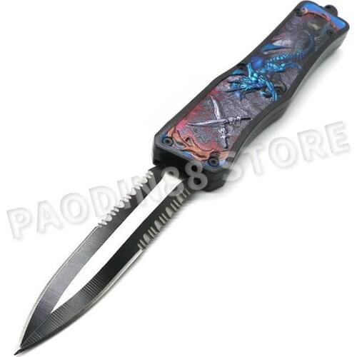 Ice and Fire Straight Knife Dual Action Tactical Fixed Blade Knife Pocket Fishing Hunting Knifes Edc Survival Tool