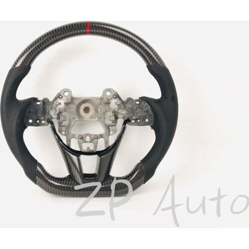 For Mazda Axela ATENZA CX4 CX5 Steering WheelCarbon Fiber and Perforated Leather assembly with Carbon Fiber Trim