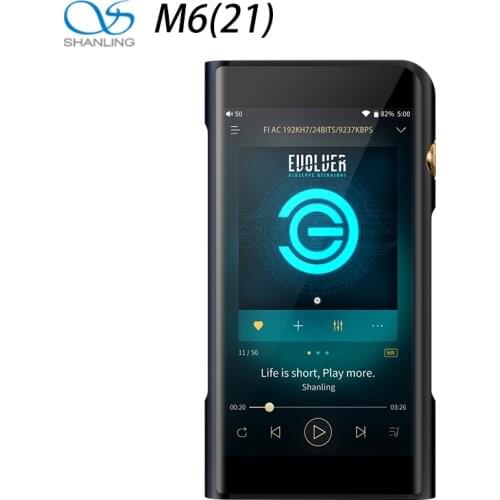 Shanling M6 21 MQA DSD512 768kHZ Dual ES9038Q2M 2* OPA2211 2.5/3.5/4.4mm Output Balanced Portable Hi-Res Music MP3 Player