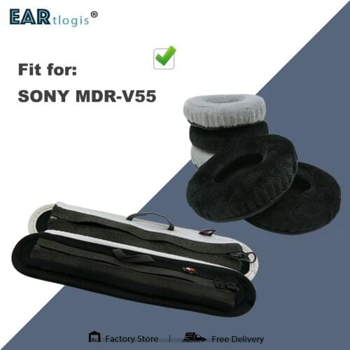 Replacement Ear Pads for SONY MDR-V55 MDR V55 V 55 Headset Parts Headband Leather Cushion Velvet Earmuff Earphone Sleeve Cover