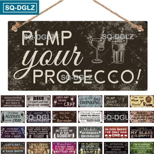 [SQ-DGLZ] Beer Text Wood Plate Home Decor Wooden Sign Hanging Family Plaque Wall/Garden/Door Decoration Bar Pub Shop Decorate