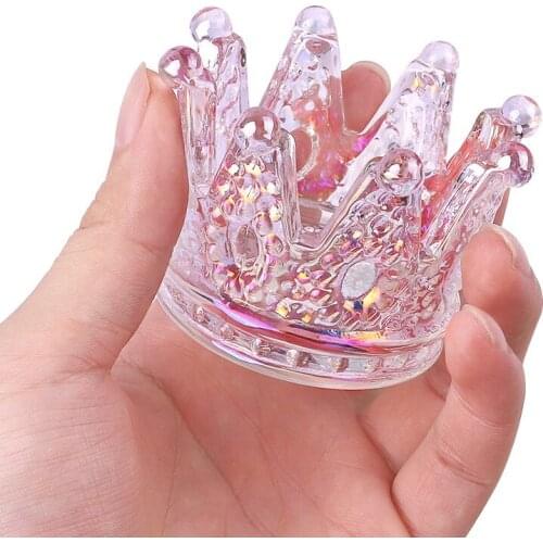 1Pc Glass Nail Cup Crown Glass Powder Liquid Crystal Glass Bowl Brush Holder Container Equipment Nail Tool Mixing Bowl