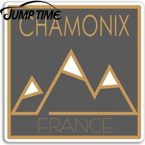 Jump Time Chamonix France Vinyl Stickers Ski Snowboard Sticker Luggage Decal Decor Window Bumper Waterproof