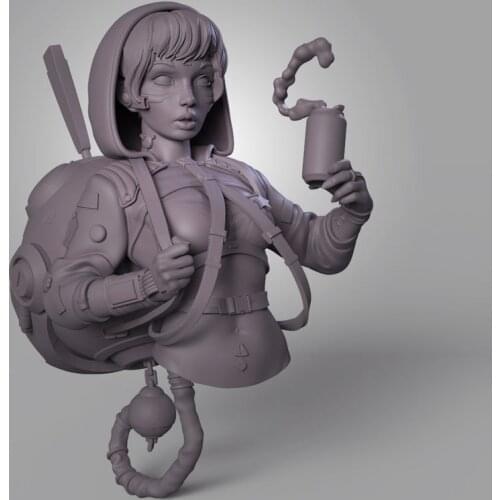 1/10 Resin Bust model kits Kiki Unassembled and unpainted