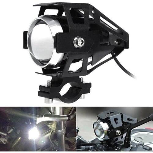 1 Pair U5 125W Motorcycle Headlight LED Moto Auxiliary Lightings DRL Motorbike Lamps Fog light Universal 12V For Bicycles Cars