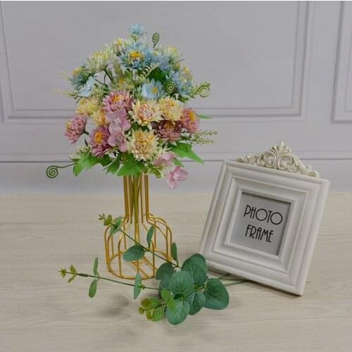 1pc Chrysanthemum Bouquet Home Table Flower Arrangement Wedding Party Decoration Artificial Silk Flowers