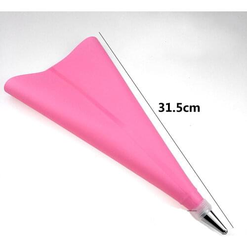S/M/L Pink DIY Silicone Reusable Icing Piping Bag Cake Bread Cream Sugarcraft Pastry Bag Cake Decorating Tools Cake Tools