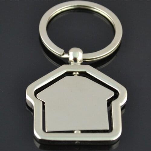 100pcs/lot Free Shipping Photo Frame Rotatable Keychain Keyring Key Chains Rings Wholesale
