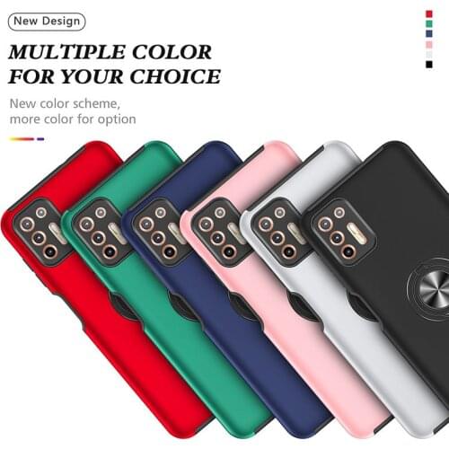 100pcs/Lot Shockproof Rugged Armor Phone Case For Moto G E7 Power Play Stylus 2021 G10 G30 G100 Edge S Bracket Ring Back Cover