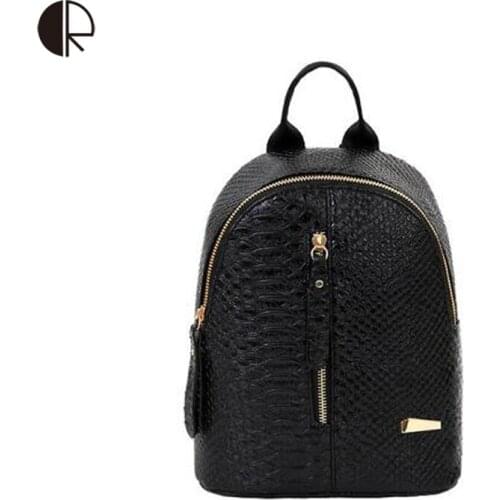 2018 Hot Female Serpentine Bag Youth Backpack Women mochila Travel Bags Girls Schoolbags Black/Gray/Pink Backpacks for Teenage