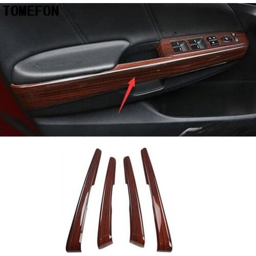 4Pcs/set Carbon Fiber Style ABS Car Accessories For Honda Accord 8th 2008-2012 Car Interior Door Handle Side Stickers MK8