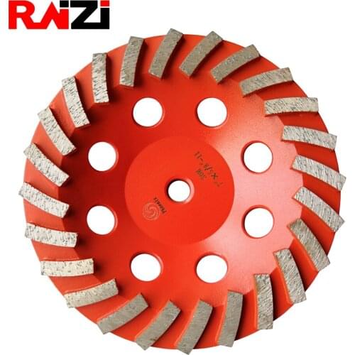 Raizi 5,7 Inch Concrete Turbo Diamond Grinding Cup Wheel For Angle Grinder With Midium Bond Grit30