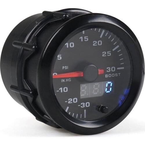 52mm Digital & Pointer 7 Color LED Car Turbo Boost Meter Psi Pressure Gauge