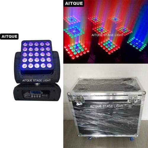 8lot/CASE)Stage beam moving head light 25x10w rgbw 4in1 led beam moving head light matrix