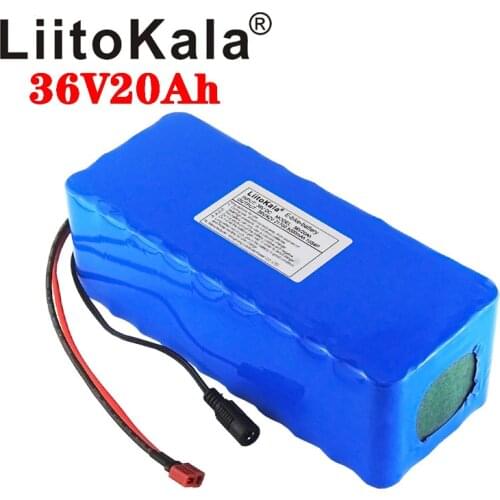 LiitoKala 36V 20Ah battery 21700 5000mah 10S4P battery pack 500W high power battery 42V 15000mAh Ebike electric bicycle BMS
