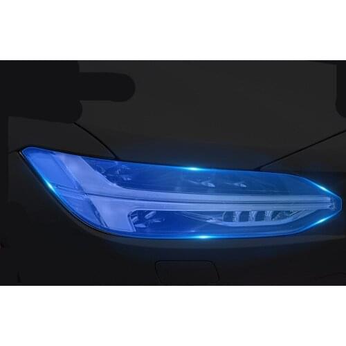 For Volvo S60 XC90 XC60 V90 Accessories Headlight Protective Film Color Black Smoked Matte Light Headlight Film Car Stickers