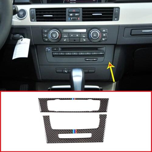 For BMW 3 Series E90 E92 2012 Year Carbon Fiber Car Central Control CD Air Conditioning Panel Accessories