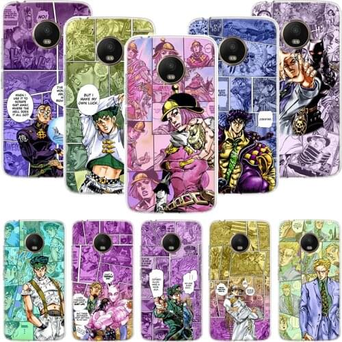 JoJo Bizarre Adventur Anime Phone Case For Motorola Moto G9 G8 G7 G6 G5 E6 E5 E4 Plus Play Power One Action Macro Coque Cover Ca