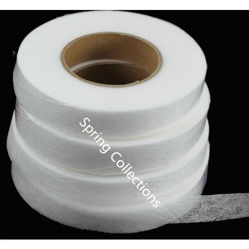 5rolls width1/1.2/1.5/2/3cm white double adhesive non-woven cloth lining thin Fusible Interlining sewing diy accessories 70yards