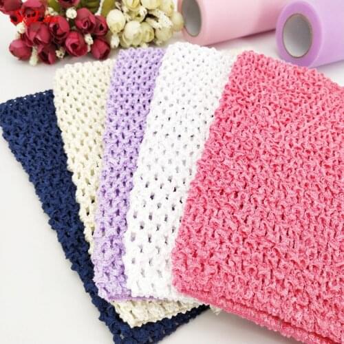 6/9 Inch Crochet Elastic Children Chest Wrap Knit Fashion Girl Headbands Tutu Tube Tops DIY Children Skirt Dress Accessories 6z
