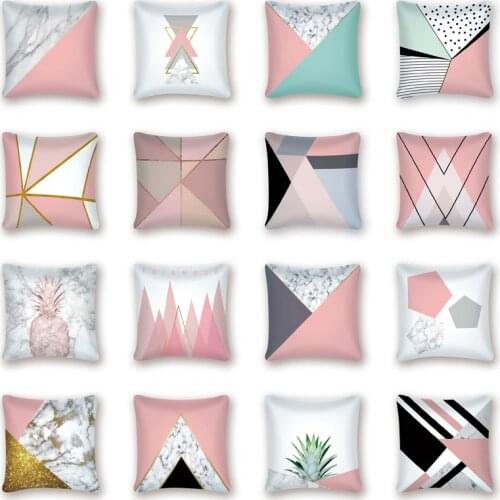 Geometric Nordic Cushion Cover Pineapple Decorative Cushion Pink Gold Pillow Cover Cushion Case Sofa Bed Decorative Pillowcase