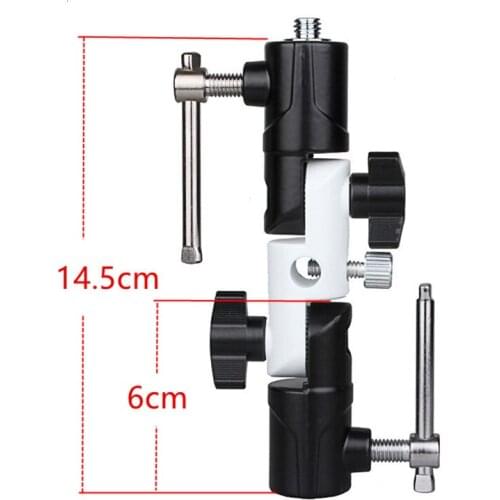 Jadkinsta Flash Light Stand Holder 1/4" to 3/8" U Type Bracket Flash Swivel Umbrella Holder Photo Studio Accessories