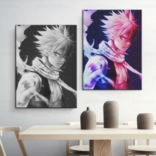 Hd Prints Home Decor Canvas Painting Fairy Tail Anime Role Picture Wall Artwork Modern Poster Living Room Decor Cuadros For Gift