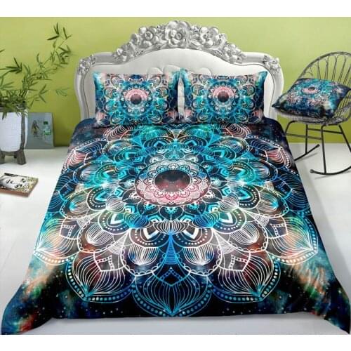 Mandala Flower Comforter Bedding Set Fantasy Bohemia 3D Print Luxury Queen King Single Duvet Cover Set Home Textile Decor Modern