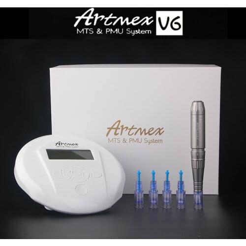 Original Permanent Makeup machine Artmex V6 Eye Brow Lip Rotary Pen Tattoo Digital Machine for MTS PMU with tattoo needle