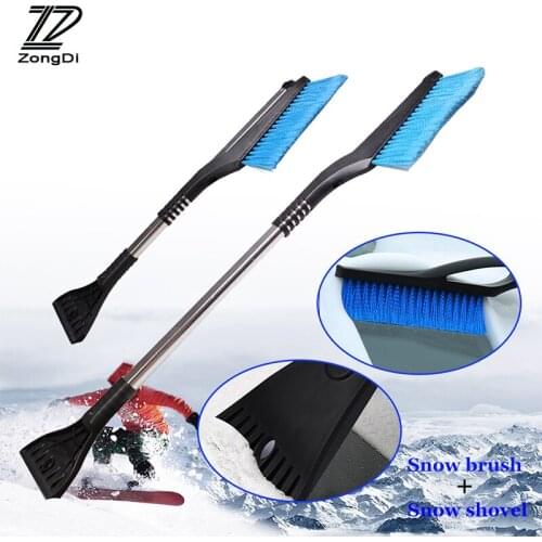 Multi-functional retractable ice shovel snow brush cleaning tools for Peugeot 307 206 407 Citroen C4 C5 Honda Civic Accord