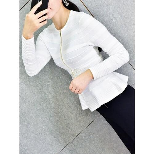 UK Fashion Black/White Sweater Womens Jacket Autumn/Fall Collections