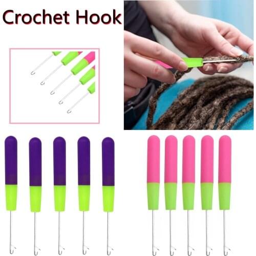 5Pieces s Tool Set s Crochet Hook Hair Locking Tool for Braid Craft Latch Hook Crochet Needle Set Hair Weaving Needle