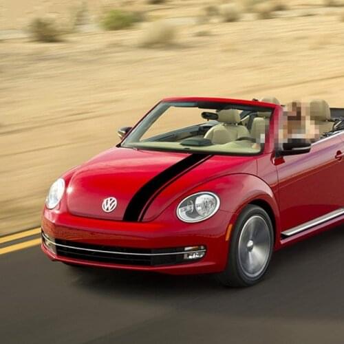 Car Hood Bonnet Sticker For Volkswagen-Beetle Racing Sport Stripes Auto Engine Cover Decor Vinyl Decals