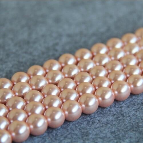 New Fashion Hot sale Pink Shell beads gift for women girl loose DIY 15inch Jewelry making design Wholesale and retail