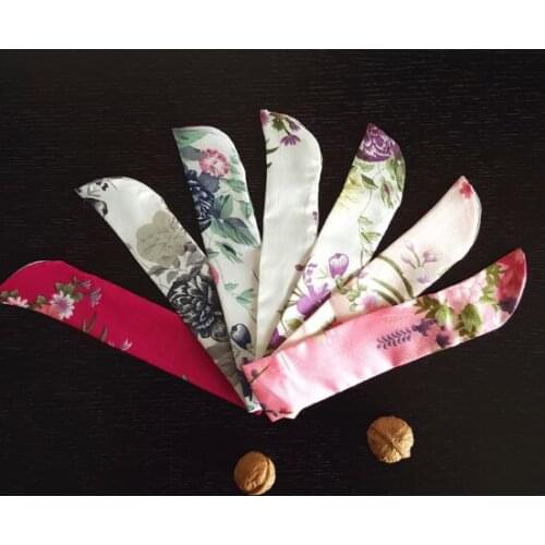 Wholesale Chinese Silk Folding Hand Fan Pouch Chopstick Cover Case Festive & Party Supplies