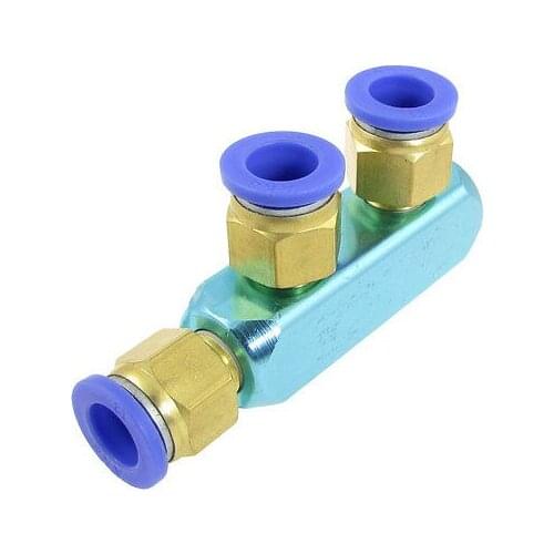 Pneumatic Air Hose Fitting 12mm 3 Way Push in Quick Coupler