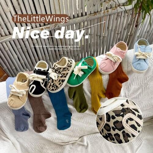 Girls' Casual Cloth Shoes Autumn 2021 New Children' breathable Loafers Soft Soled Boys' Comfortable Canvas Shoes 1-3-6 Years Old