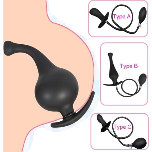 Extended Go Out Inflatable Anal Plug,Anus Dilator,Huge Anal Inflated Ball,BDSM G spot Ass Deep Stimulator Sex Toys For Women Men