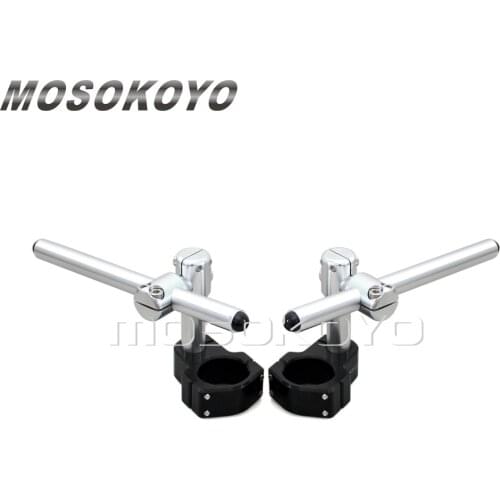 Motorcycle Adjustable Clip-On 7/8" Handlebar 50mm Fork Tube 22mm Handle Bar Riser Universal for Racing Bike