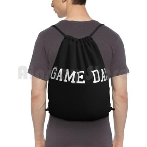 Game Day Backpack Drawstring Bag Riding Climbing Gym Bag Games Football Football Mom Football Mom Sports Sports Sports Games