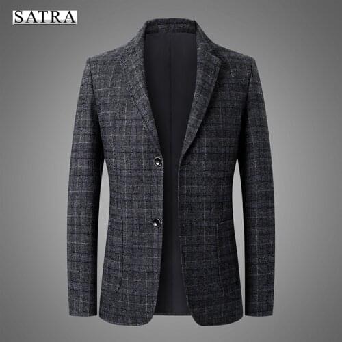 Satra 2021 new arrival spring high quality Business casual plaid men,mens suits casual jackets,versatile suit