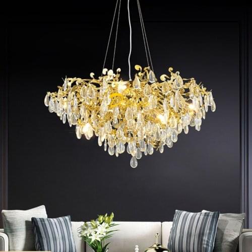 Nordic Crystal Led Chandelier, For Home Decoration, Luxury Suspension Lamp, Dining Living Room Interior Decor Lighting Lustres