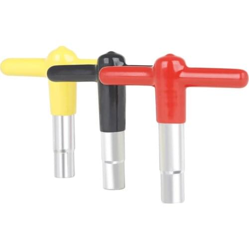 Drum Tuning Key Adjustment T-Wrench Zinc Alloy Percussion Musical Instrument Accessories Tool With Silicone Protective Sleeve