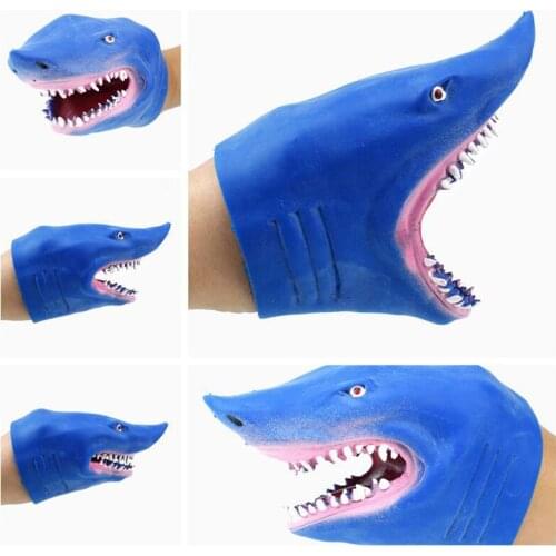 TPR Animal Head Gloves Childrens Toy Doll Shark Hand Puppet Story Adult Funny Characters Vivid and Realistic Beautiful Toy Gift